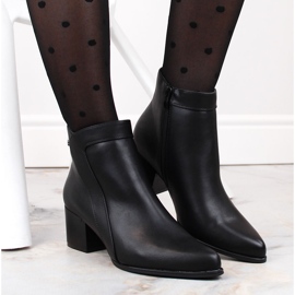 Botines de mujer aislados de tacón negro de Sergio Leone BT633 3