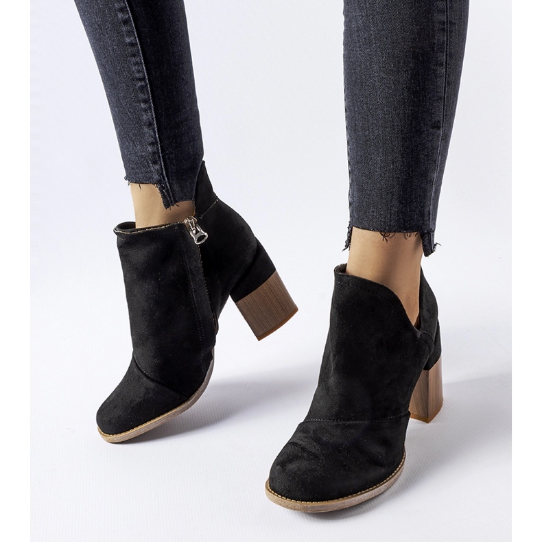 Botín tacón Artemisia negro 1