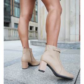 Botines beige con pedrería Barreto 4