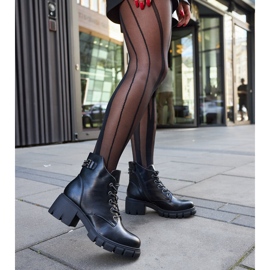 Botas negras asimétricas con bloque Agnus negro 3
