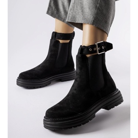 Botines negros con cierre decorativo Abela 1