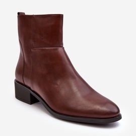 Sergio Leone Botas Mujer Piel Cremallera Marrón Semotti 1