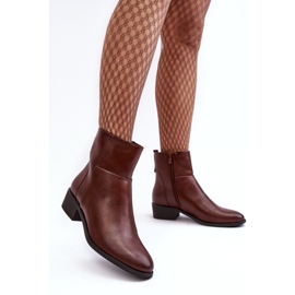 Sergio Leone Botas Mujer Piel Cremallera Marrón Semotti 2