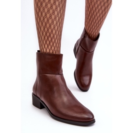 Sergio Leone Botas Mujer Piel Cremallera Marrón Semotti 4