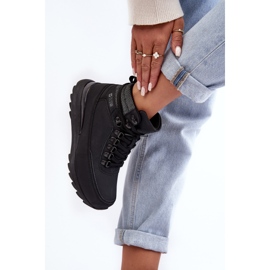 Zapatos Trekking Trapper Con Cordones Negro Big Star MM274677 4
