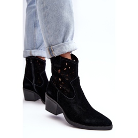 S.Barski Botas Cowboy Ante Calado D&amp;A SN622-20 Negro 4