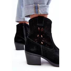 S.Barski Botas Cowboy Ante Calado D&amp;A SN622-20 Negro 6