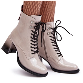 S.Barski Botines Charol D&amp;A MR870-06 Gris Claro beige 10