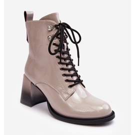 S.Barski Botines Charol D&amp;A MR870-06 Gris Claro beige 2