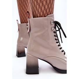 S.Barski Botines Charol D&amp;A MR870-06 Gris Claro beige 7
