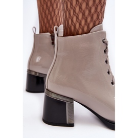 S.Barski Botas Mujer Charol D&amp;A MR870-98 Beige Claro 4