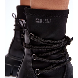 Botas con plataforma enorme y cordones, Black Big Star MM274590 negro 6