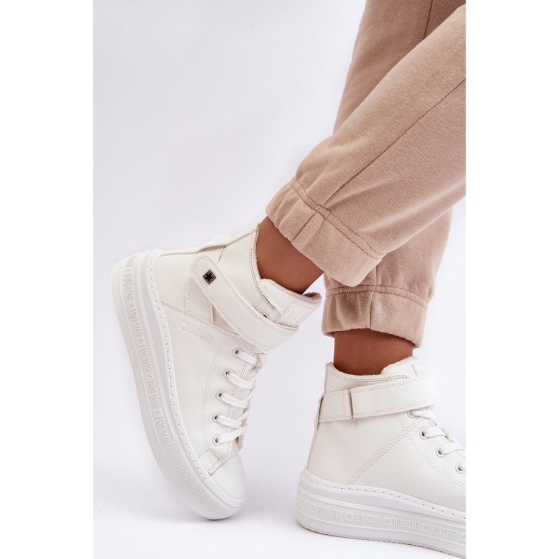 Zapatillas aislantes para mujer con plataforma Big Star, blanco MM274006 1