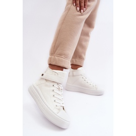 Zapatillas aislantes para mujer con plataforma Big Star, blanco MM274006 8