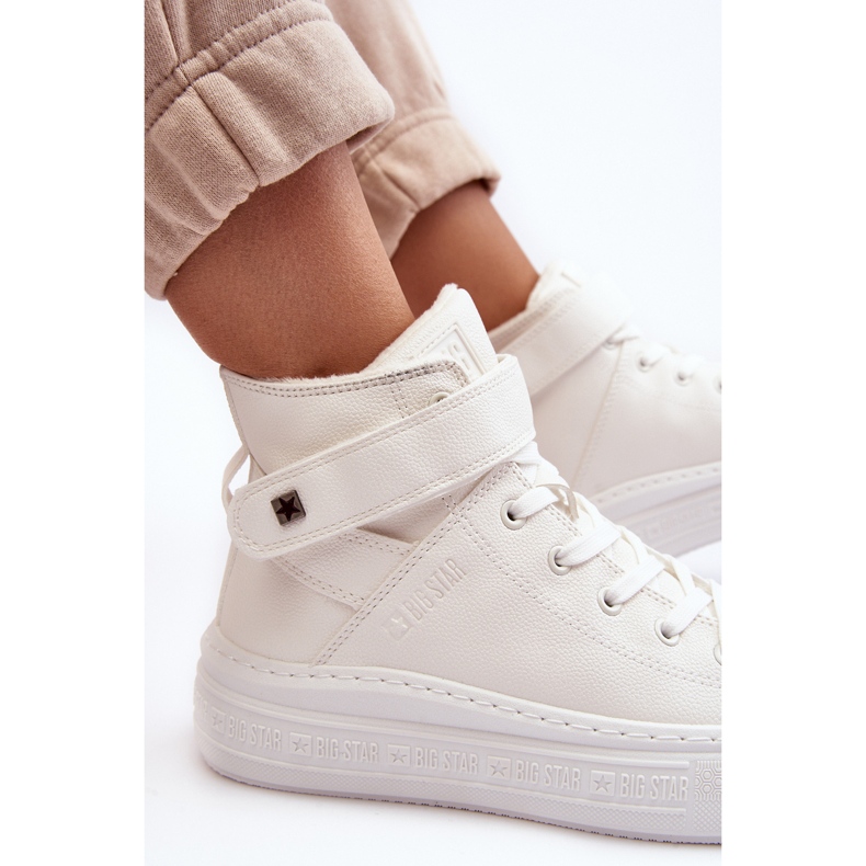 Zapatillas aislantes para mujer con plataforma Big Star, blanco MM274006 2