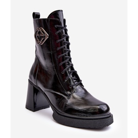 Botines Altos Mujer Piel Negro Lemar Danel 1