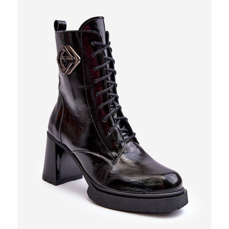 Botines Altos Mujer Piel Negro Lemar Danel 1