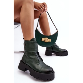 Botas Worker Mujer Piel Lemar Anceria Verde 8