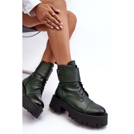 Botas Worker Mujer Piel Lemar Anceria Verde 9