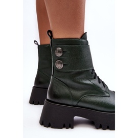 Botas Worker Mujer Piel Lemar Anceria Verde 6