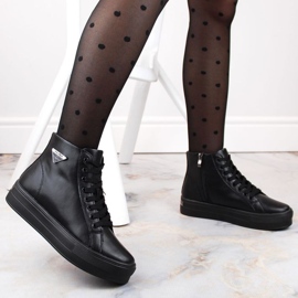 Botines de piel con plataforma, creepers aislantes Filippo W PAW471, negro 2