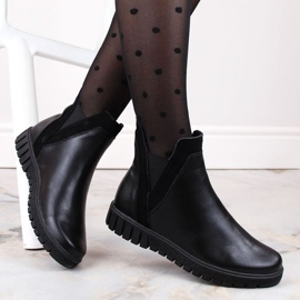 Filippo W PAW472 botines sin cordones de cuero con aislamiento negro 1