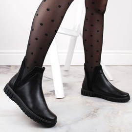 Filippo W PAW472 botines sin cordones de cuero con aislamiento negro 2