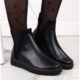 Filippo W PAW472 botines sin cordones de cuero con aislamiento negro 3