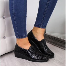 Zapatos cómodos con cuña lacada T.Sokolski W SCA61A, negro 2