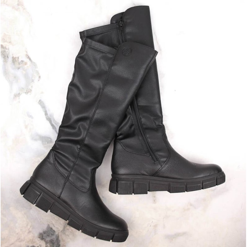 Botas de piel cómodas y aislantes Rieker W RKR623, negro 1