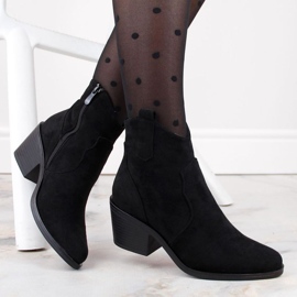 Botas cowboy ante tacón alto S.Barski W OLI241 negro 1