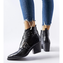 Botas cowboy Corrado negras con tacón alto negro 3