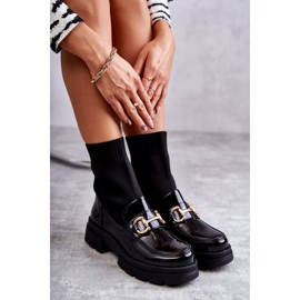 Botines de Mujer con Adorno y Calcetín Slip-On, Negro 1