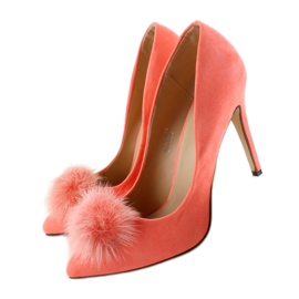 Alfileres con pompón de ZJ-06 Latas naranjas rosa 2