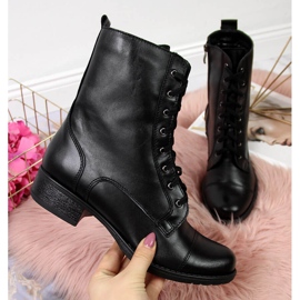 Botas de mujer de piel negra con aislamiento de Dolce Pietro negro 4