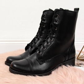 Botas de mujer de piel negra con aislamiento de Dolce Pietro negro 1