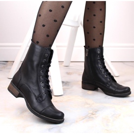 Botas de mujer de piel negra con aislamiento de Dolce Pietro negro 3