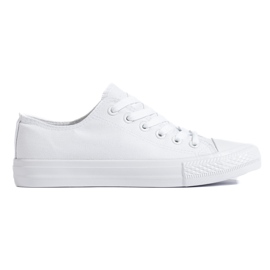 SHELOVET Zapatillas clásicas de mujer blanco 1
