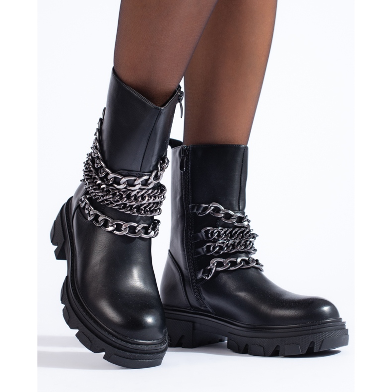 Bolsos de mujer con cadenas. negro 1