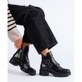 W. Potocki Botas de mujer negras con hebillas Potocki negro 2