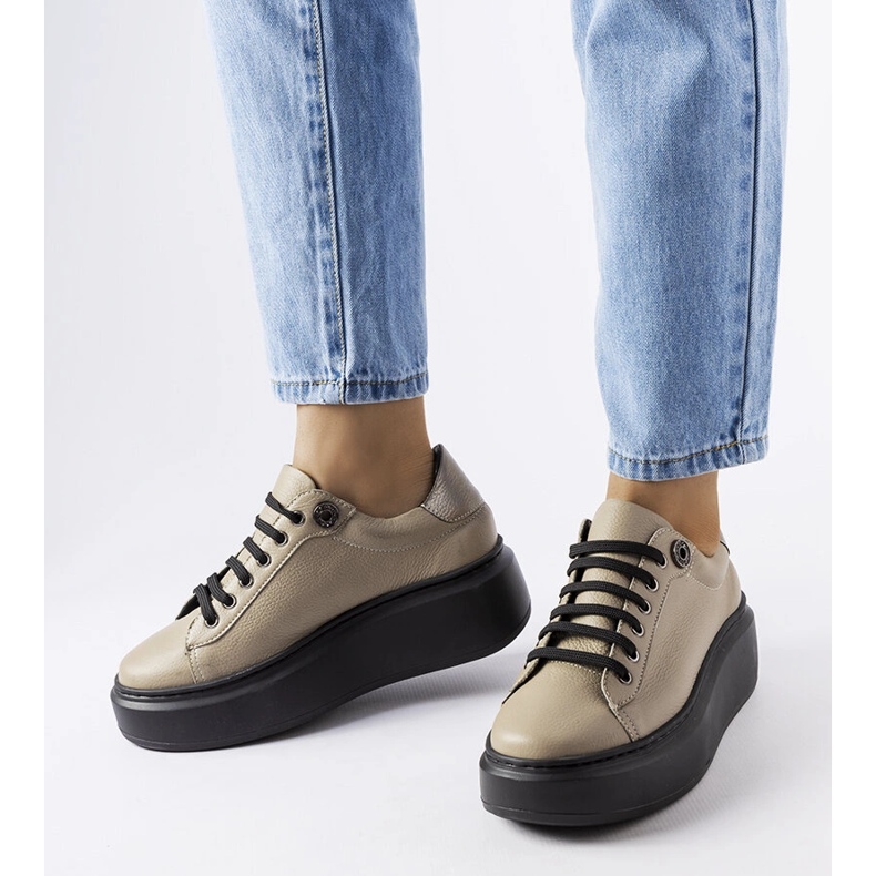 Zapatos brogue beige LS5379 Taupe 1