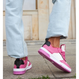 Inna Barrette TA-503 Zapatillas fucsia blanco y morado 4