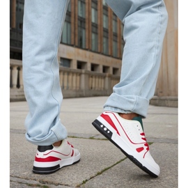 Inna Los zapatos blancos y rojos de Archie con lengüeta verde. 2
