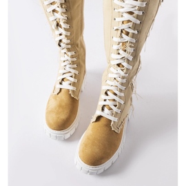 Botas Palmer aislantes de tejido beige 1