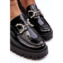 Zapatos de charol para mujer con tacones altos enormes, negro Lemmitty 6
