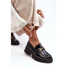 WS1 Mocasines Mujer Charol Con Adorno, Negro Peuria 6