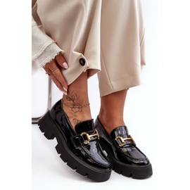 WS1 Mocasines Mujer Charol Con Adorno, Negro Peuria 8