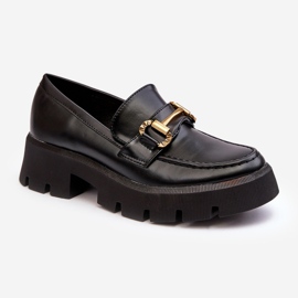 Mocasines De Mujer Con Adorno Negro Peuria 1