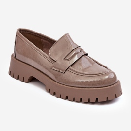 Mocasines Charol Zapatos Planos Beige Jannah 1