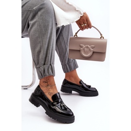 WD1 Mocasines Charol Con Flecos, Negro Velenase 2 WD1 Mocasines Charol Con Flecos, Negro Velenase 2